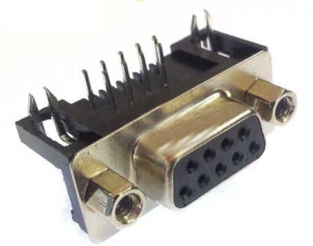 Cổng DB9 Cái 9 Chân Cong Hàn Board