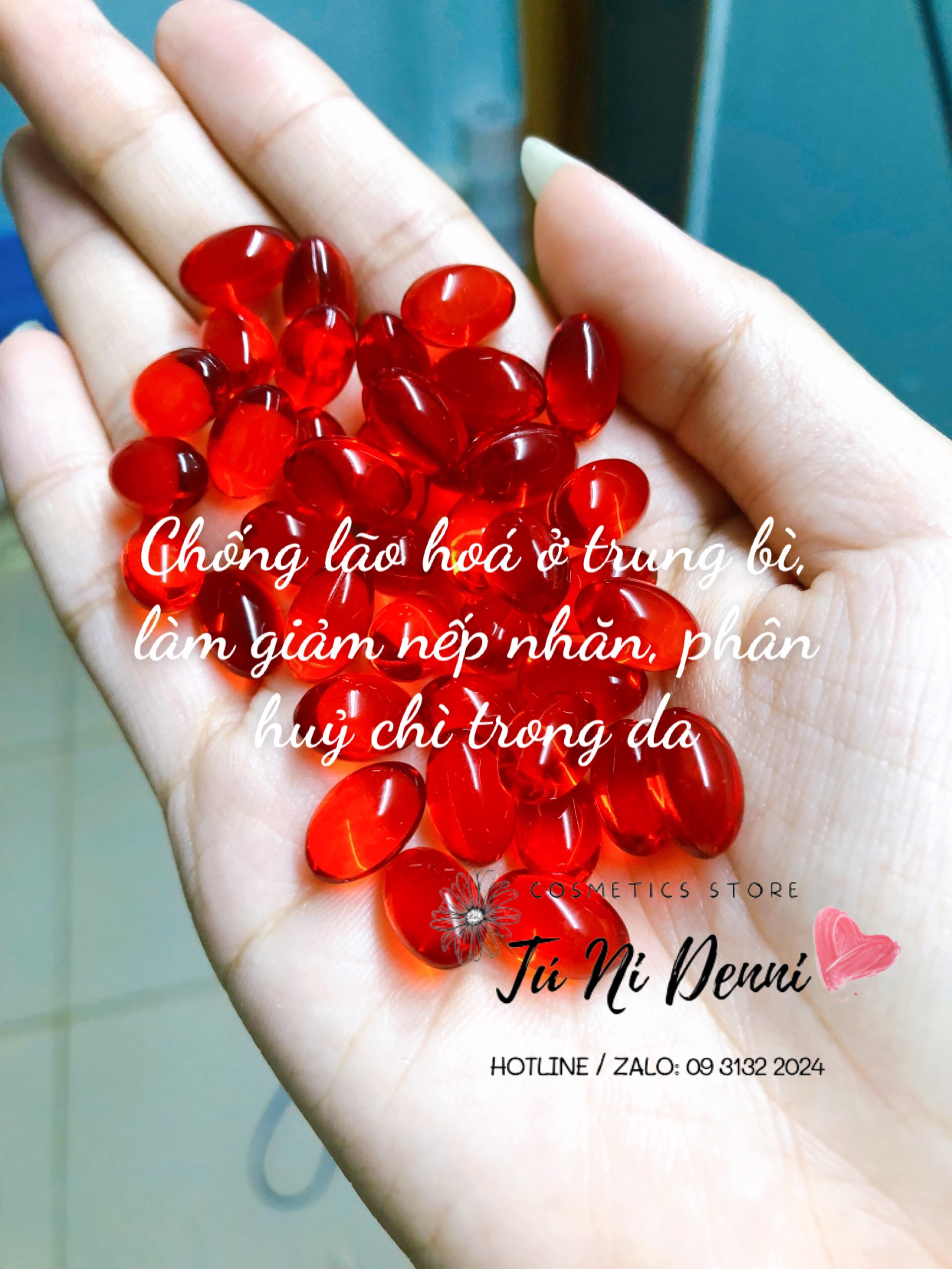 Set 50 viên chống lão hóa da, serum dưỡng trắng da pha kem