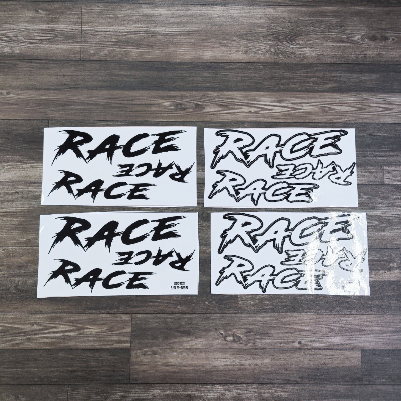 BỘ 06 STICKER TEM CHỮ RACE ĐỘ DÁN TRANG TRÍ XE MÁY