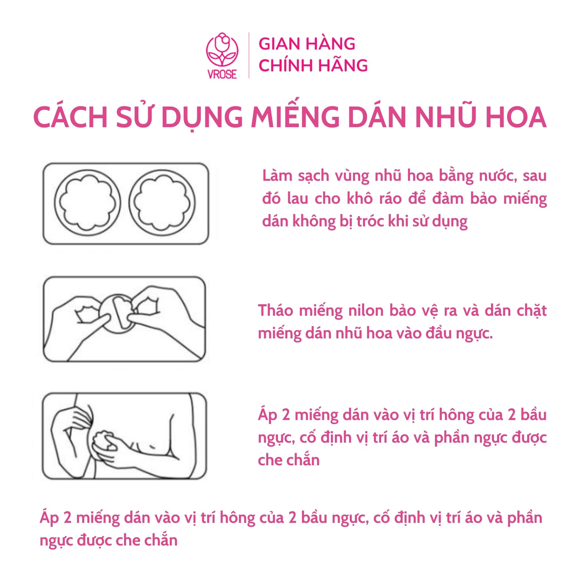 Miếng dán che nhũ hoa Silicone Vrose