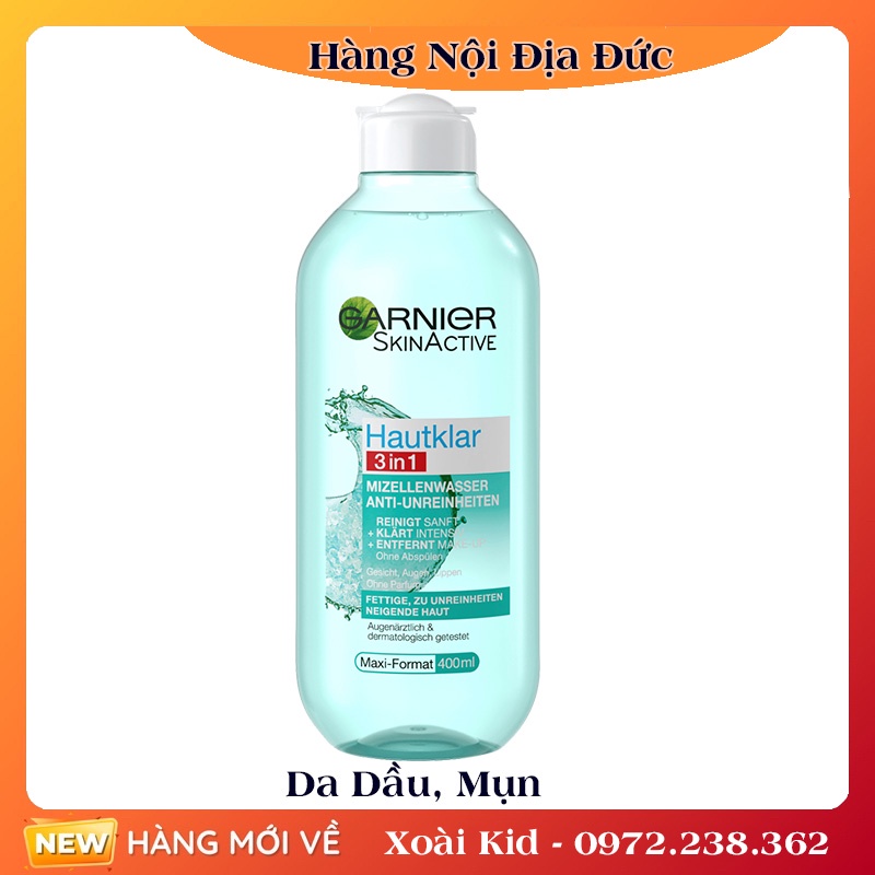 Nước tẩy trang Garnier chuẩn Đức [kèm Bill]
