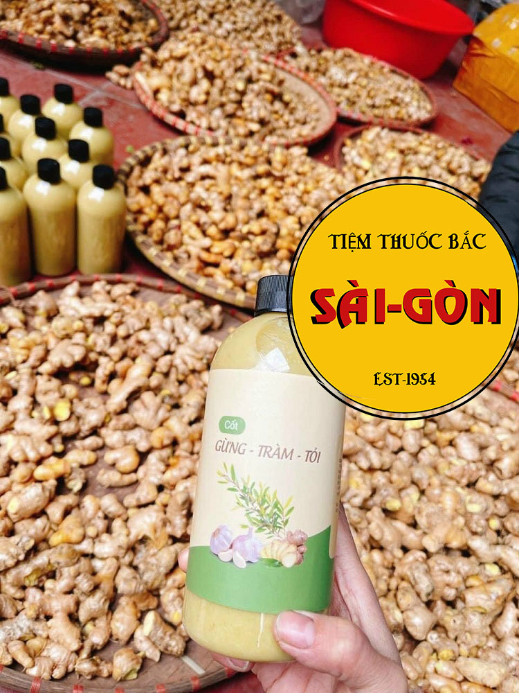 Cốt Gừng Tràm Tỏi Tắm Bé - Chai 600ml