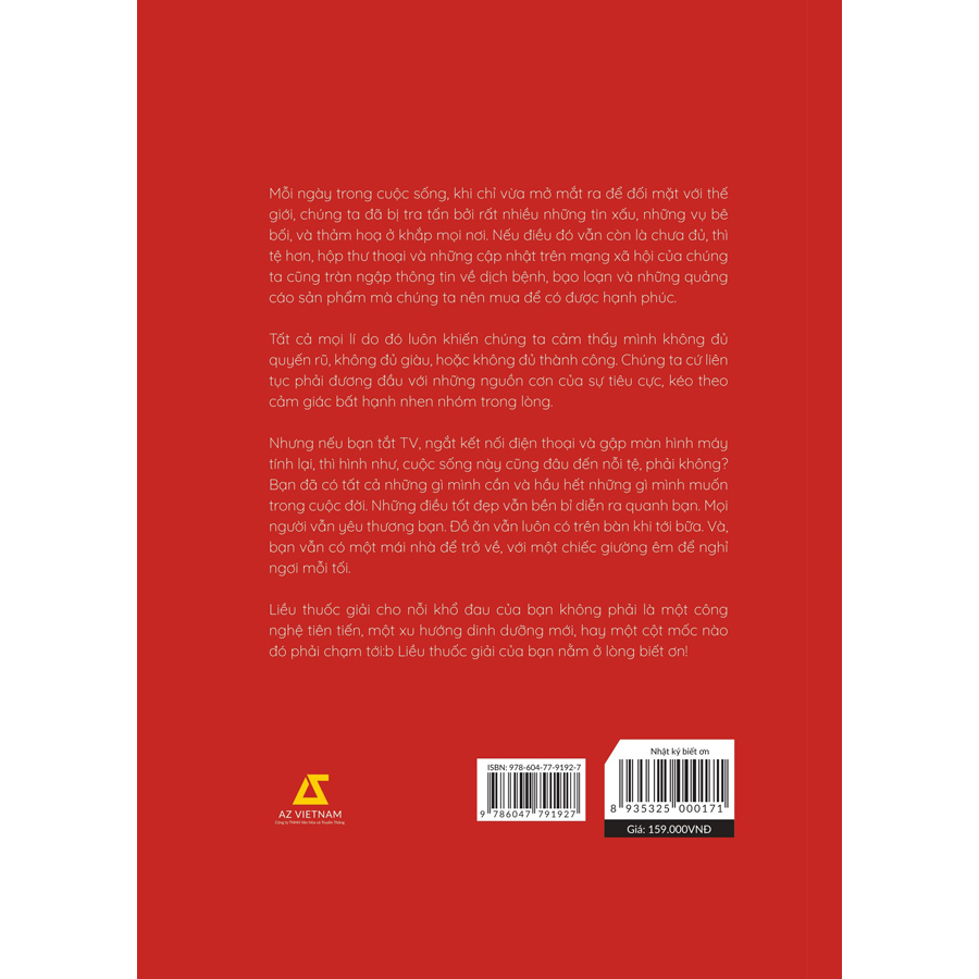 Sách - Nhật Ký Biết Ơn (Bìa cứng)