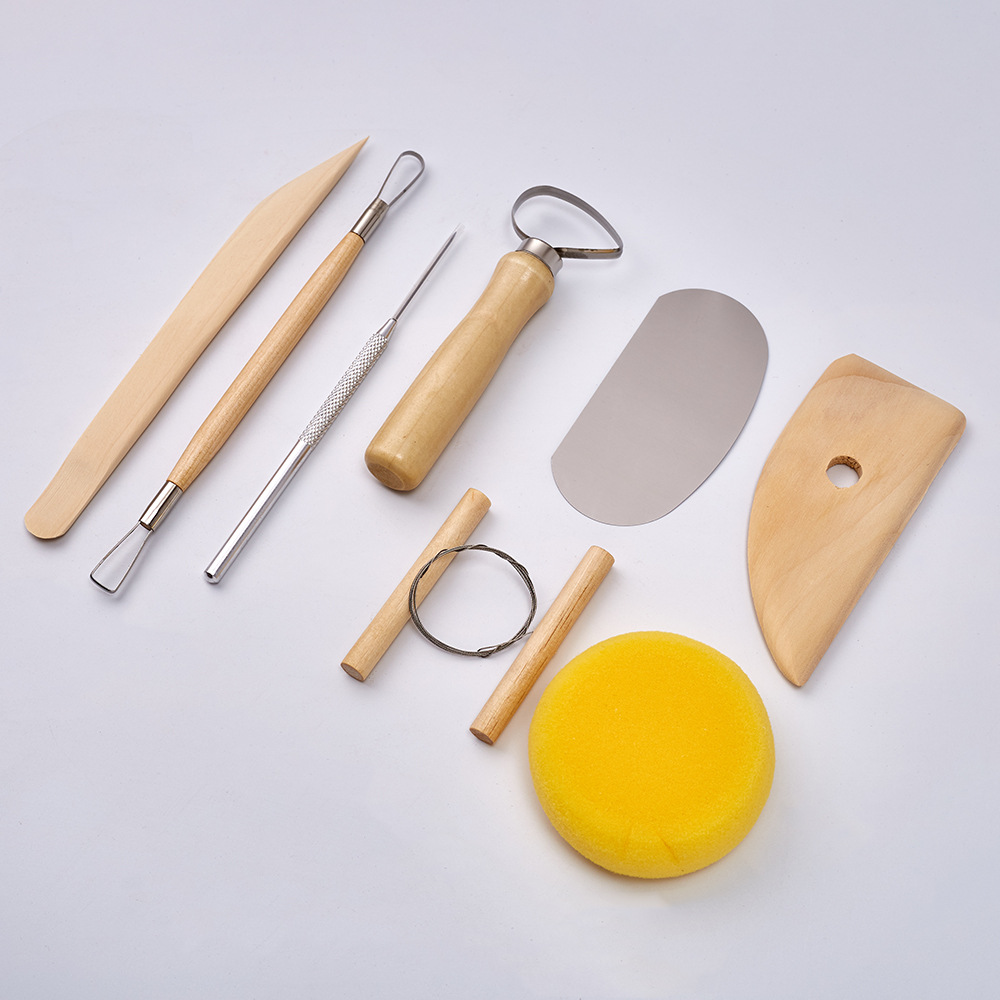 Bộ dụng cụ làm gốm đất sét 8 món