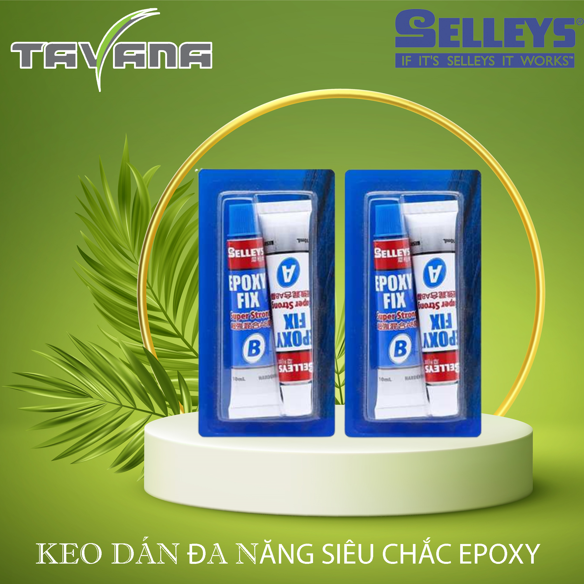 Bộ 2 tuýp keo dán đa năng selleys epoxy fix