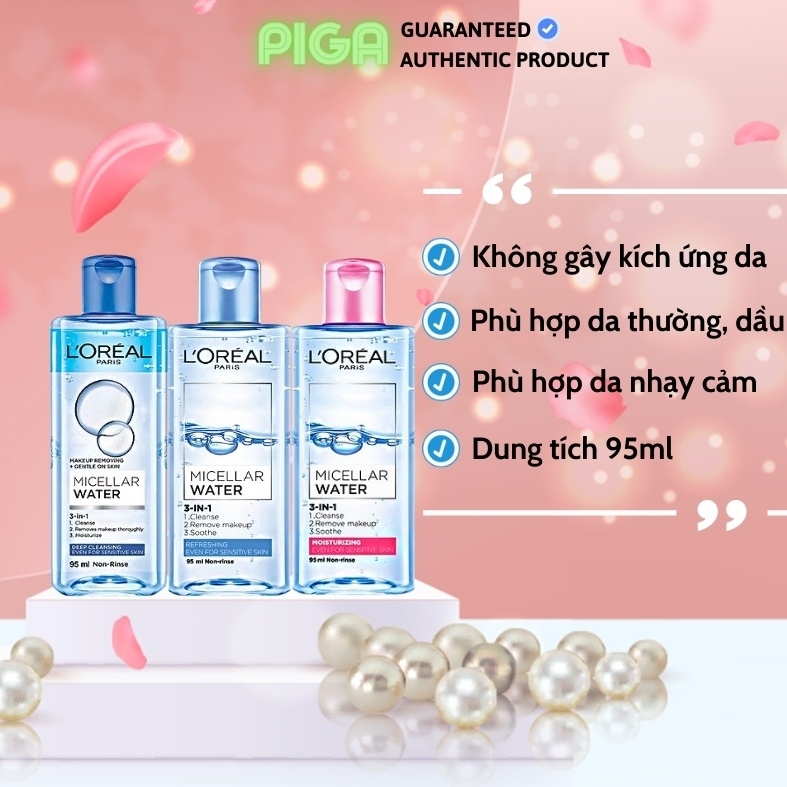 Nước Tẩy Trang Loreal 95ml - L Oreal Paris 3-in-1 Micellar Water