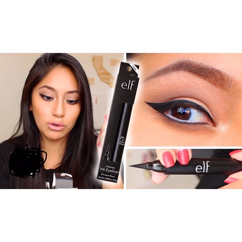 Bút Kẻ Mắt Nước e.l.f. Precision Liquid Eyeliner Black 3.5ml Màu Đen