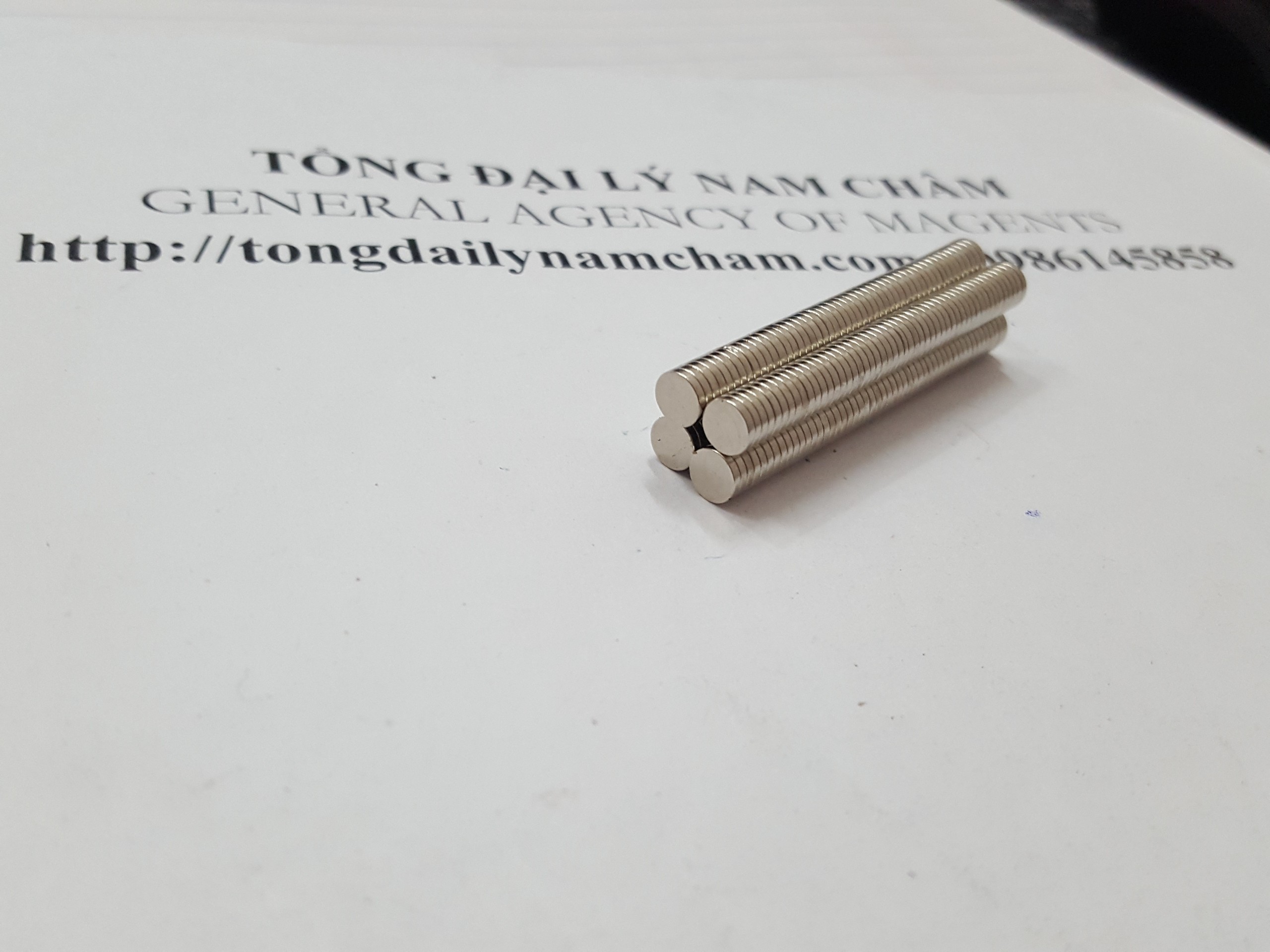 100 viên Nam châm trắng 6x1mm/Nam châm đất hiếm