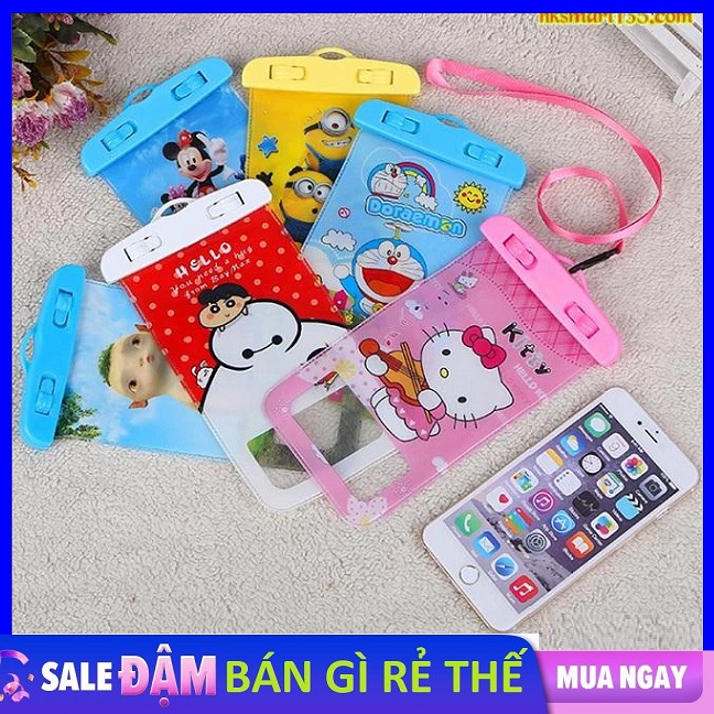 Túi đựng điện thoại hình thú chống thấm nước tiện lợi cao cấp khi đi bơi đi mưa - túi điện thoại chống nước - túi chống nước cho điện thoại hình thú
