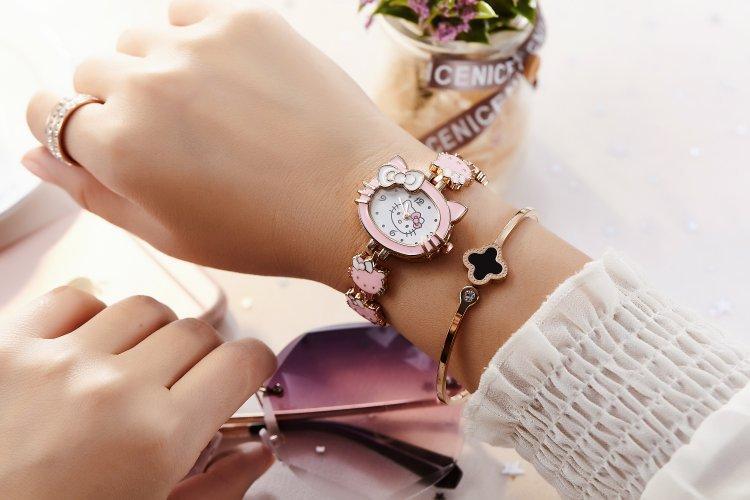 Đồng hồ đeo tay cho bé - đồng hồ kitty siêu kute cho bé từ 1-10 tuổi