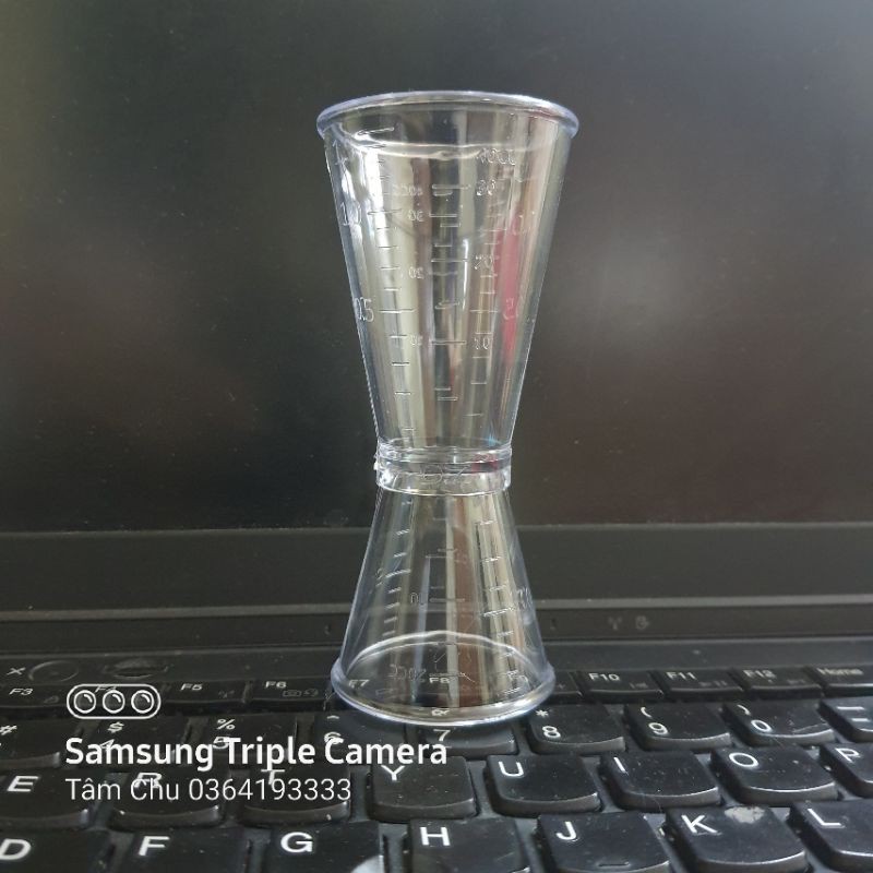 Ly đong 2 đầu Zigger pha chế nhựa hàng đẹp