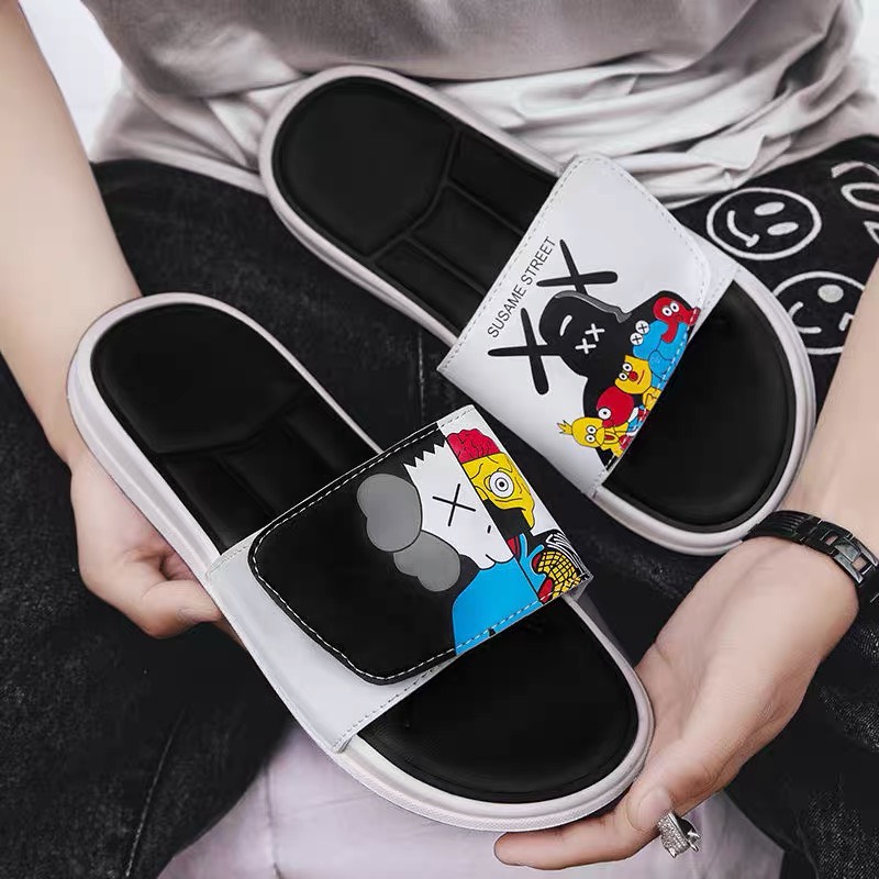 Dép hoạt hình cực ngầu - Dép quai ngang unisex - Dép thời trang mới :nhất