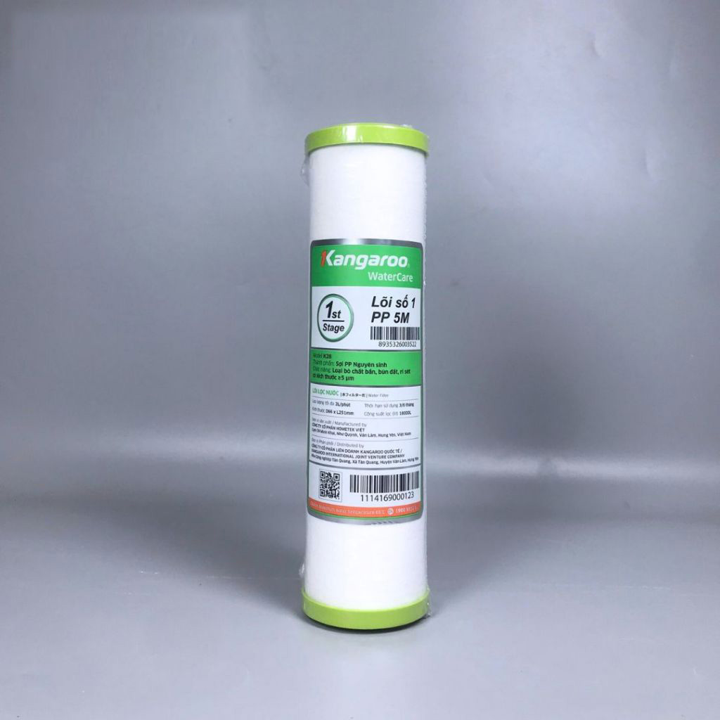 Combo 4 lõi lọc ( Bộ lọc thô số 1,2,3 + lõi số 1) cho máy lọc nước KANGAROO
