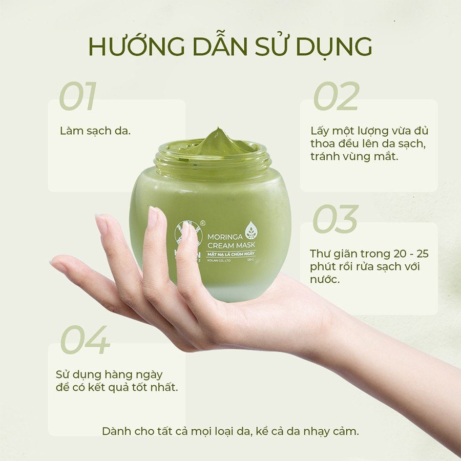 Mặt nạ lá chùm ngây 120g - KOLAN