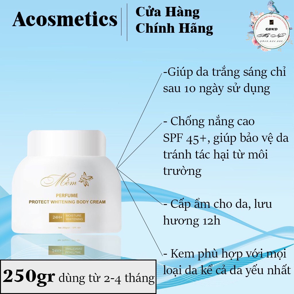 [HCM]Body Mềm Perfume  A Cosmetics trắng da 250gr