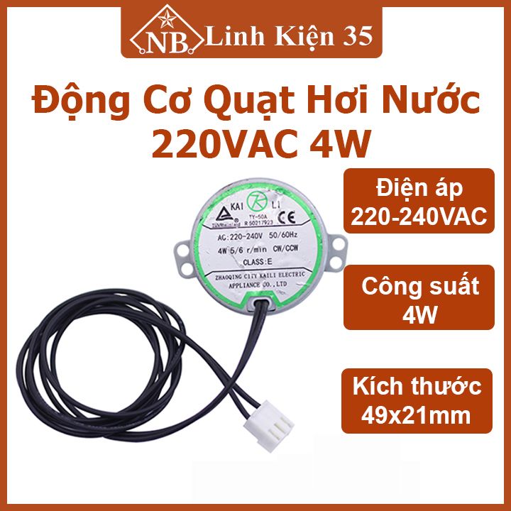 Động cơ quạt 220VAC 4W điều chỉnh hướng gió quạt cây, quạt hơi nước