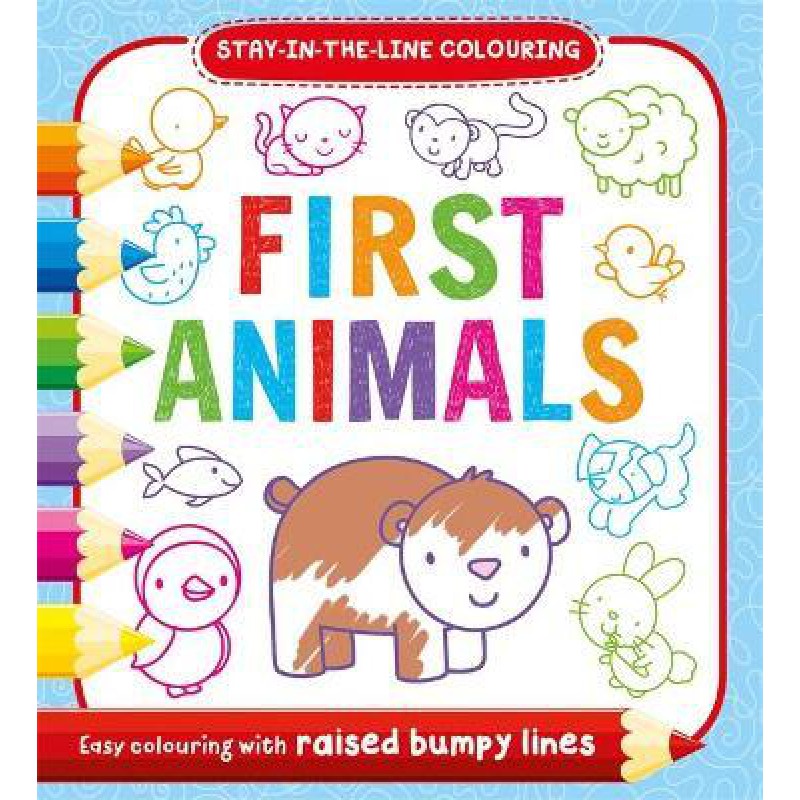 Bumpy Colouring Book: First animals-bookmedi