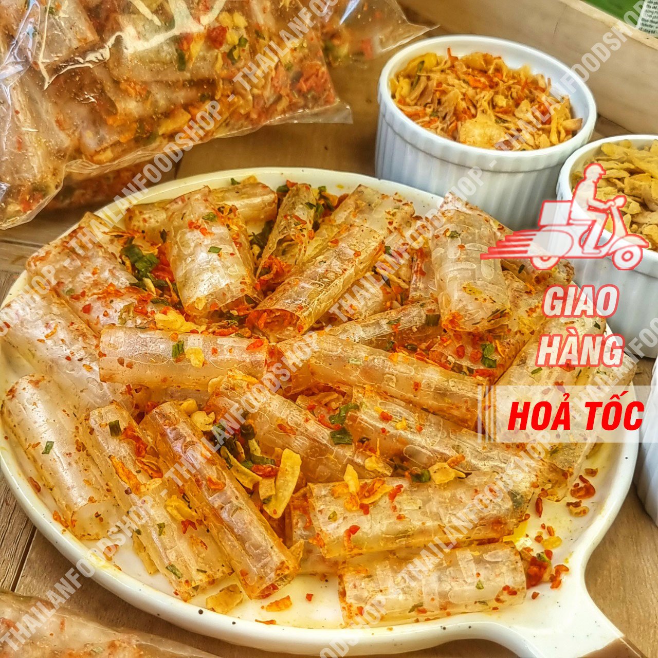Bánh Tráng Tôm Mỡ Hành Xâu 10 Gói