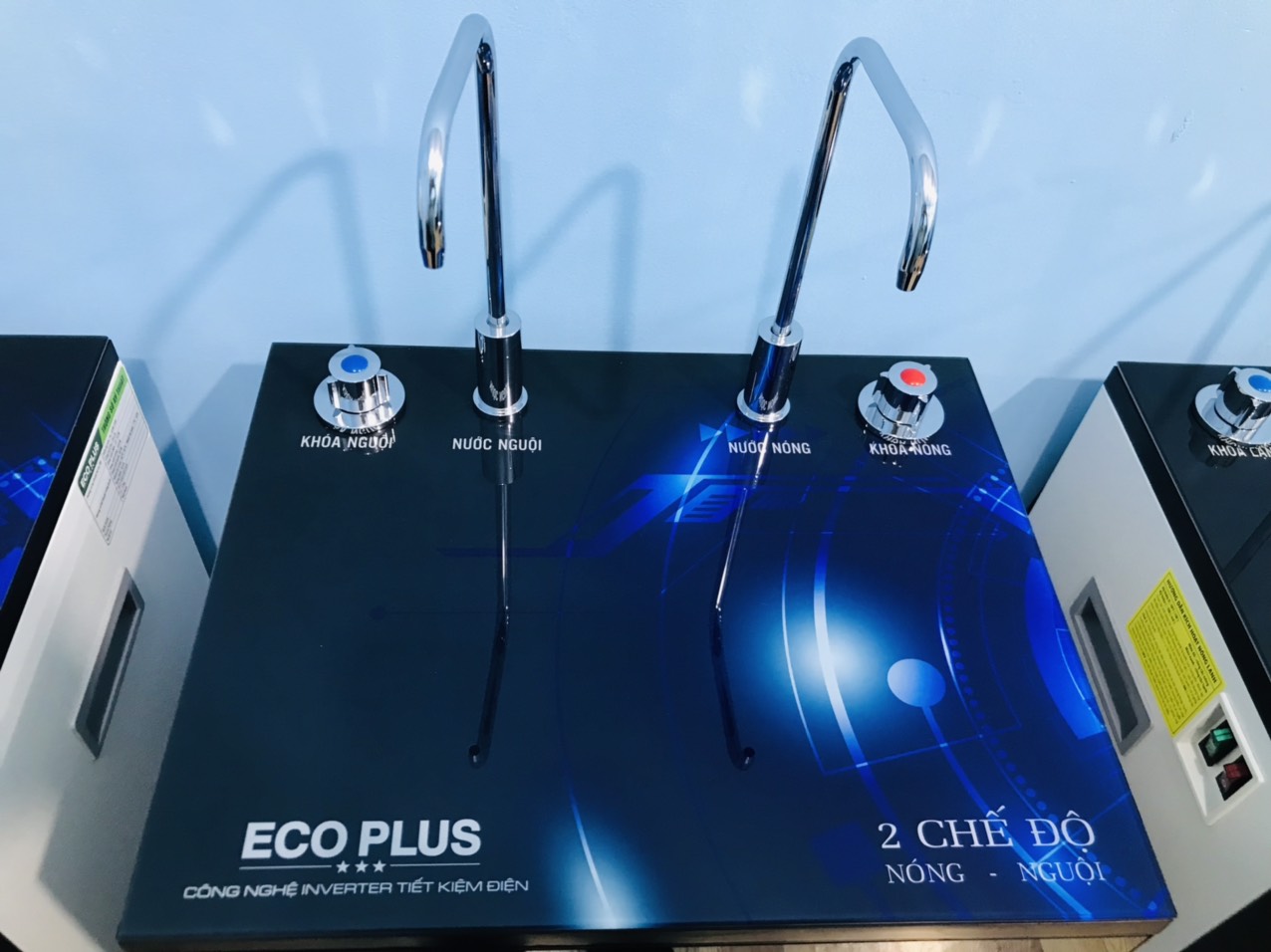 Máy Eco Plus 10 cấp lọc + Nóng nguội + 2 vòi 2 khóa+Hàng Chuẩn Taiwan +