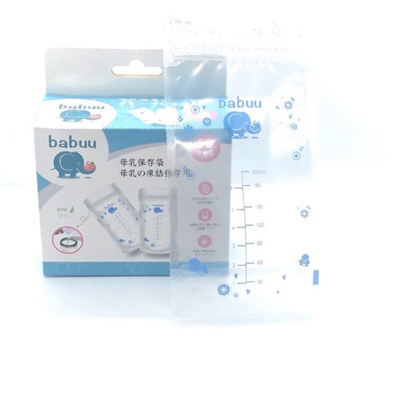 Túi trữ sữa Babuu Nhật Bản 250ml (chính hãng)