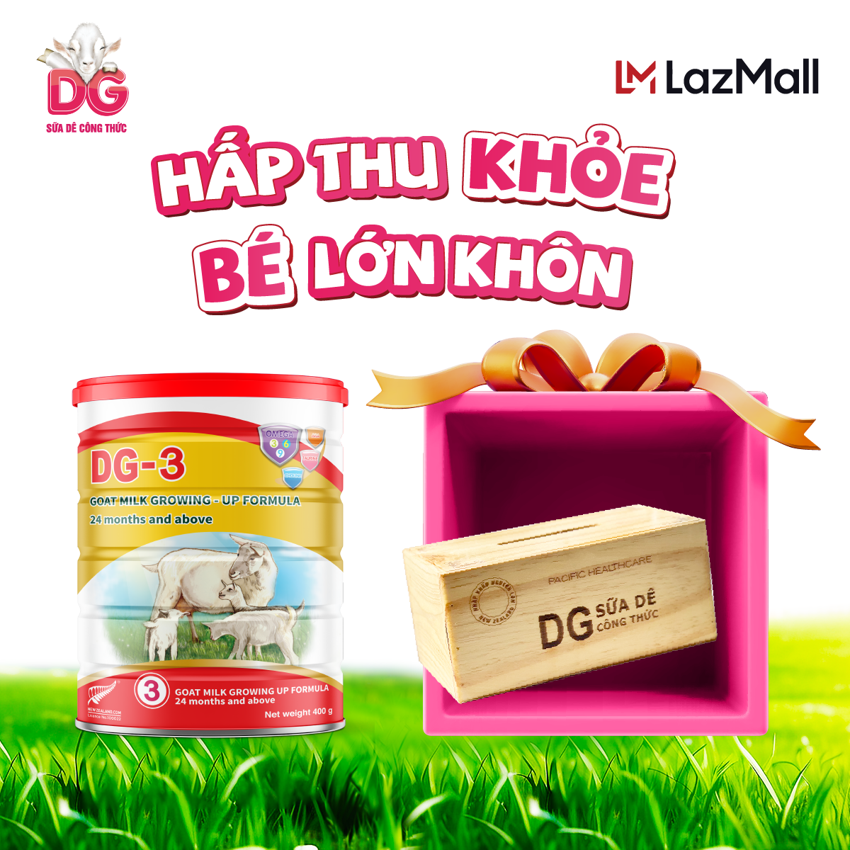 [Tặng Hộp Khăn Giấy]  Sữa Dê Công Thức DG-3 400g