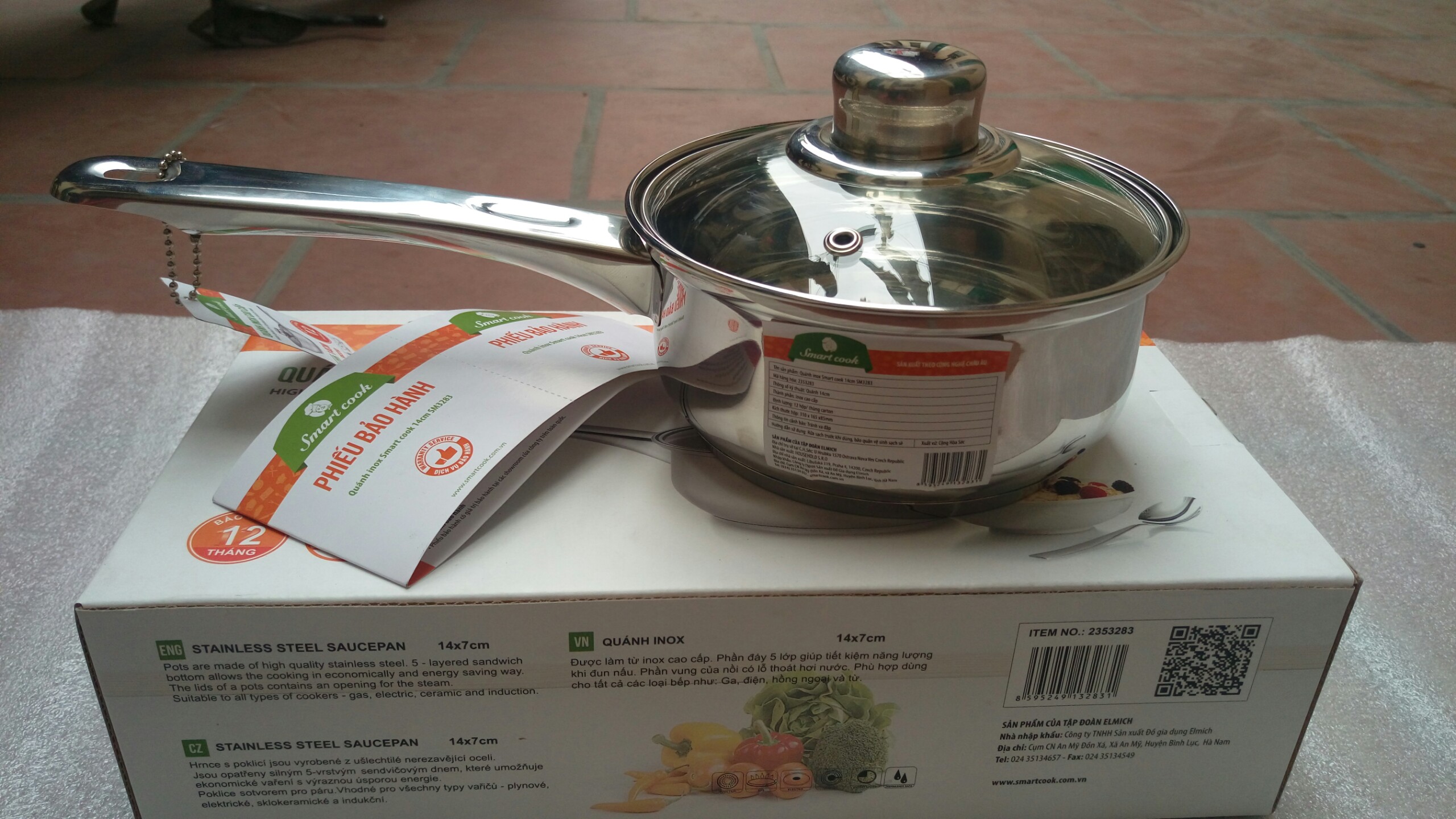 Quánh Inox ELmich Smartcook El3283  Size 14Cm