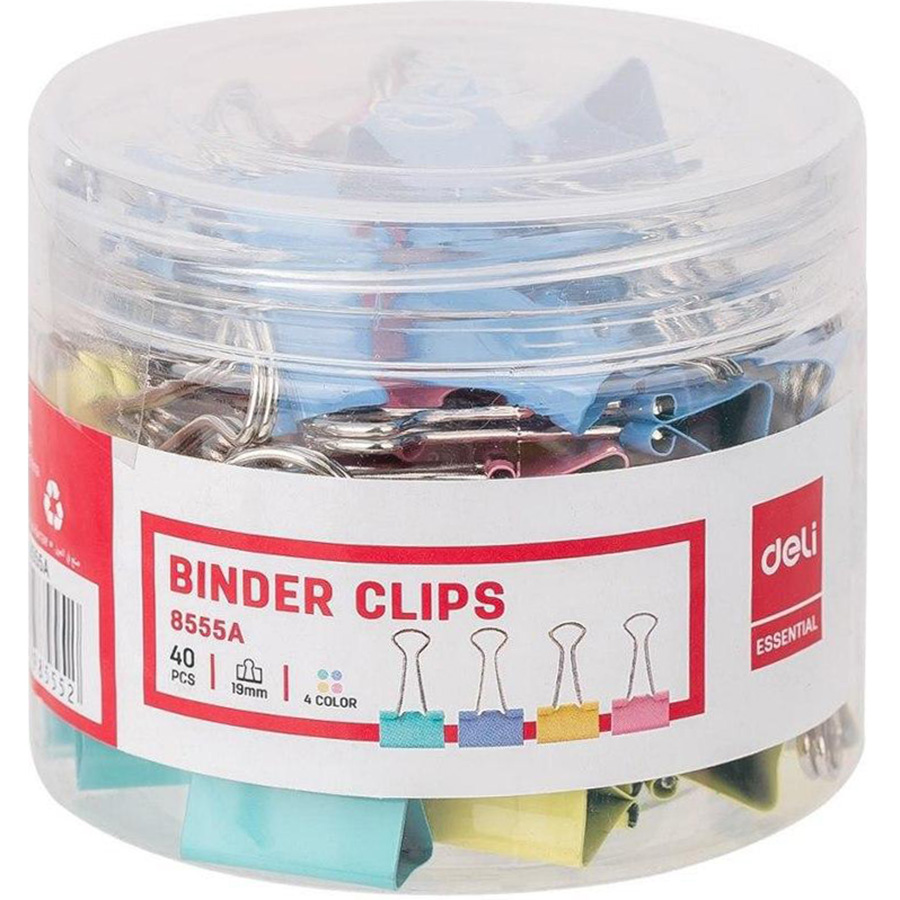 Kẹp sắt nhiều màu 19mm DELI 8555A