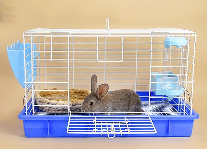 chén chữ nhật gắn lồng dành cho thỏ, bọ, chó, mèo - T3 PETS SHOP