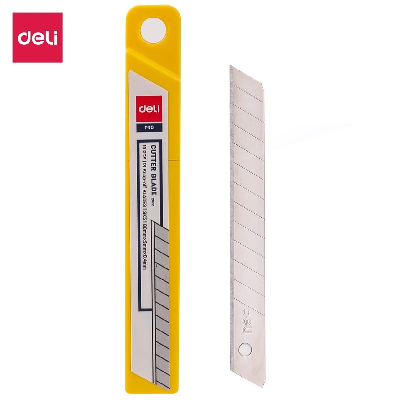 Lưỡi dao trổ, lưỡi dao rọc giấy Deli (hộp 10 chiếc)