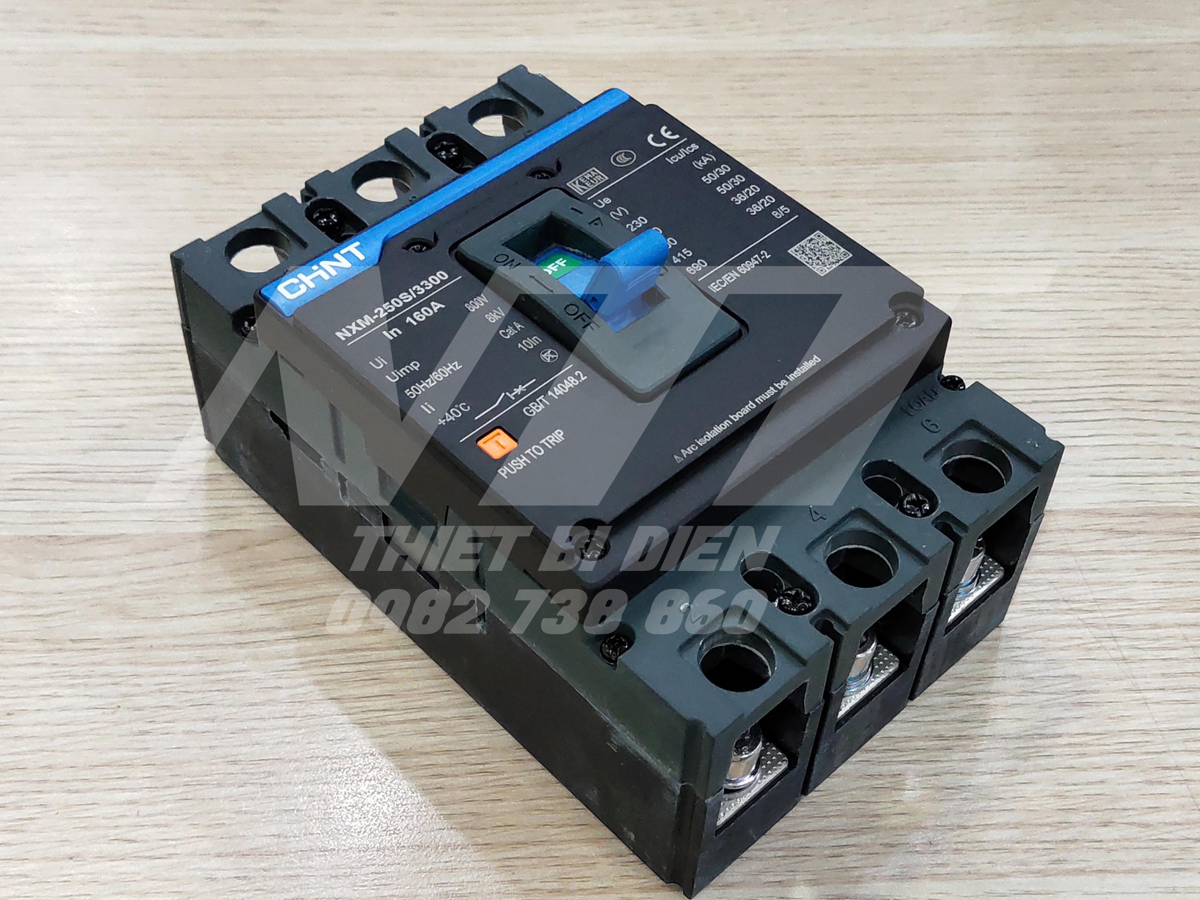 MCCB 3 pha 160, 200, 250A NXM-250S Chint