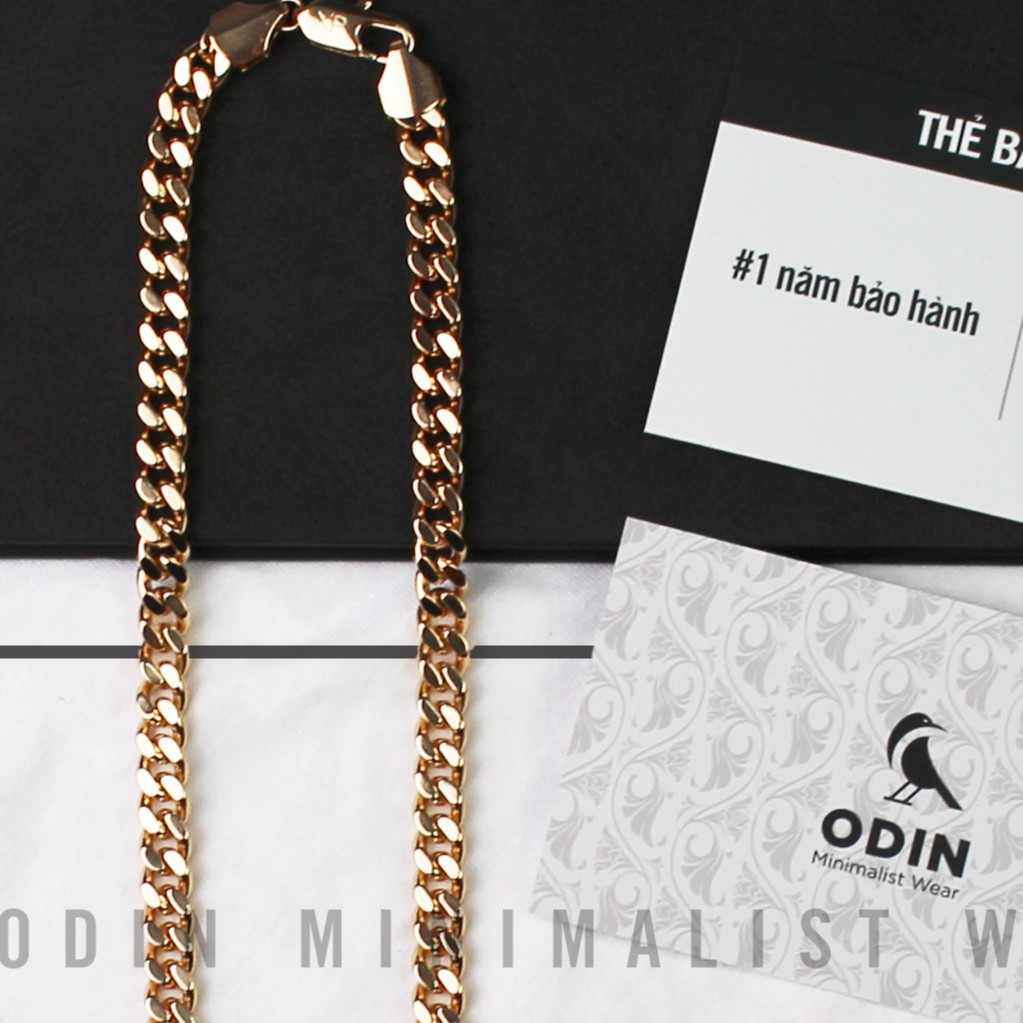 Vòng cổ chain - thép titan mạ vàng 18k - odin