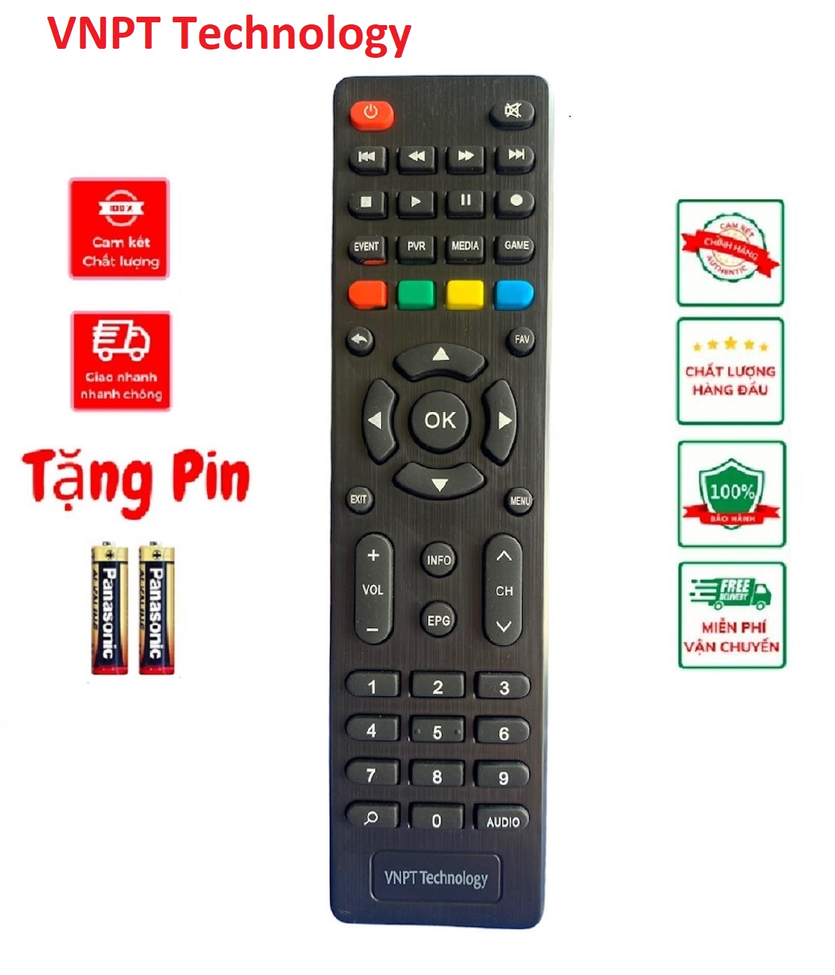 Remote điều khiển đầu thu VNPT Technology