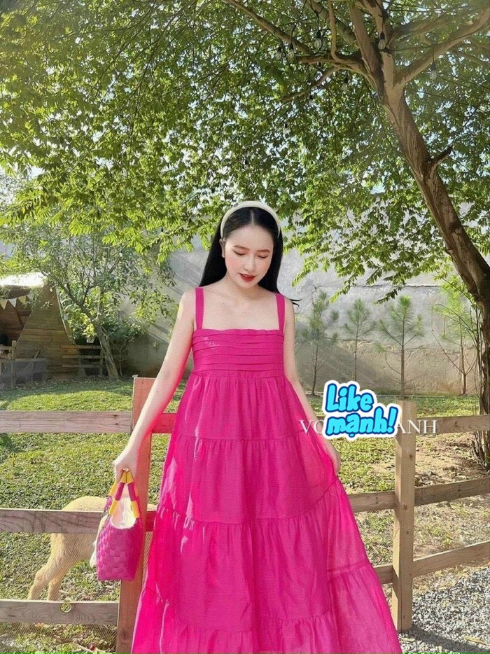 Đầm maxi 2 dây thần thánh