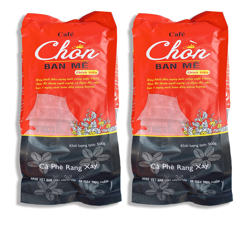 Combo 2 bịch (mỗi bịch 500gr) Cà phê pha Phin truyền thống chồn Ban mê/ Chồn Buôn Mê Thuộc của công ty Cao Đại Nguyên thượng hạng (Date mới 12 tháng)BÁCH HÓA UY TÍN