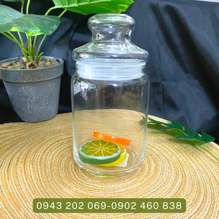 Hũm lọ thủy tinh có nắp