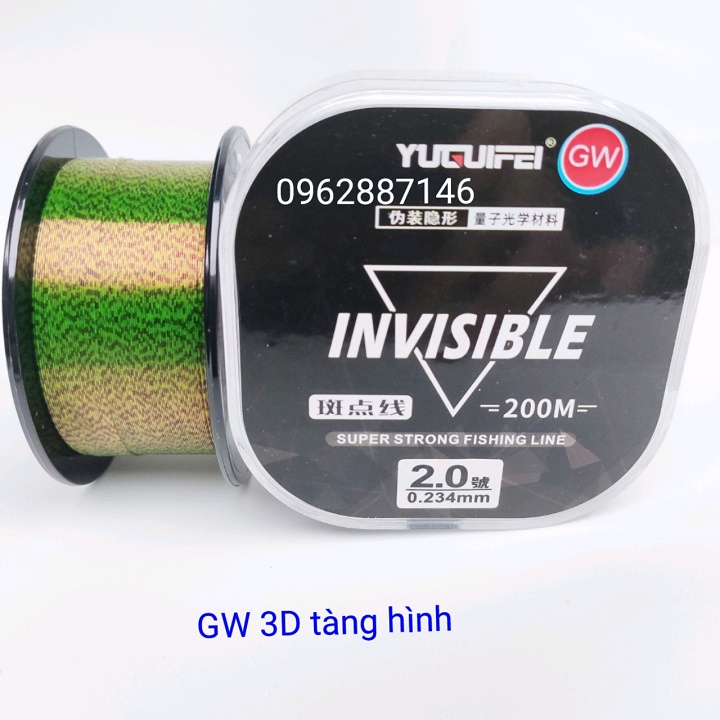 cước câu cá GWW 3D 200m tàng hình cao cấp