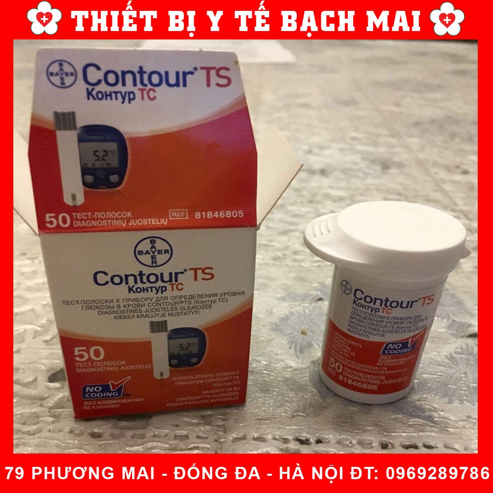 Que Thử Đường Huyết Bayer Contour TS [Hộp 100 Que] - Lọ 50 Que