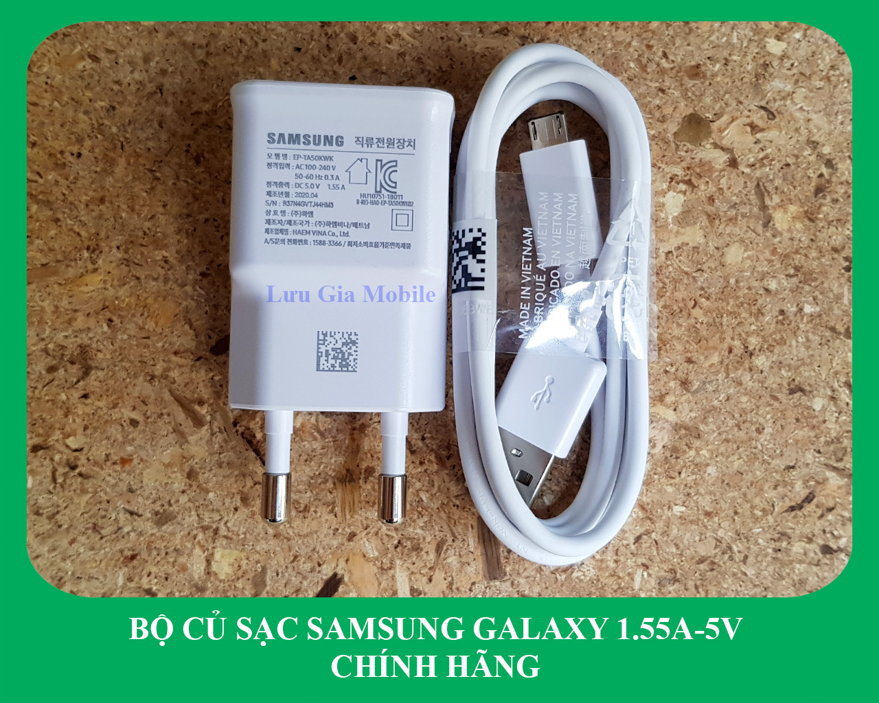 [1.55A-5V] Bộ củ sạc Samsung M10 công ty | Galaxy A10 công ty