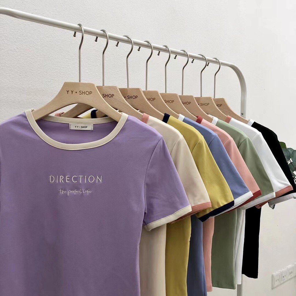Áo croptop Direct phối cổ