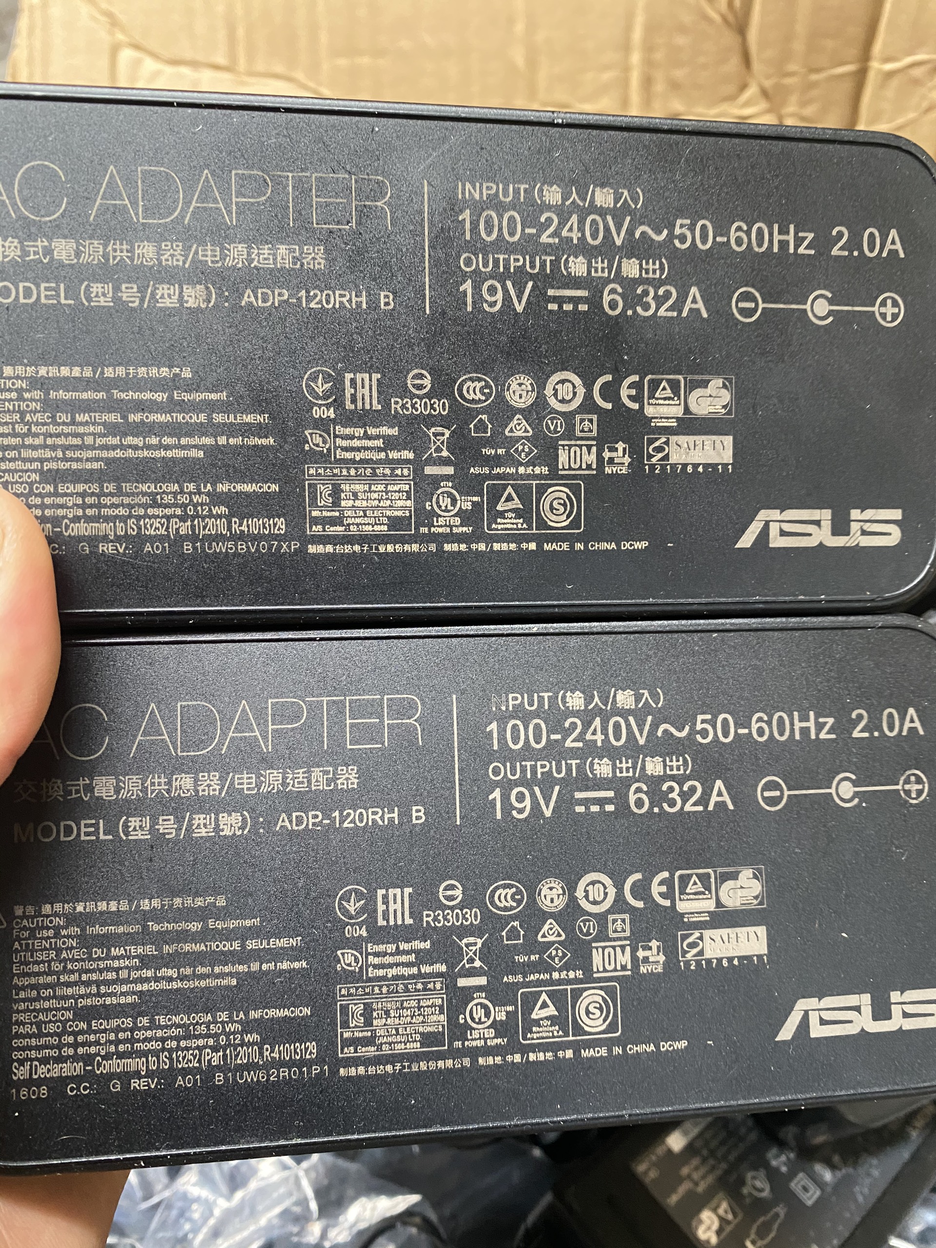 Sạc laptop Asus 19V-6.32A zin bóc máy Asus