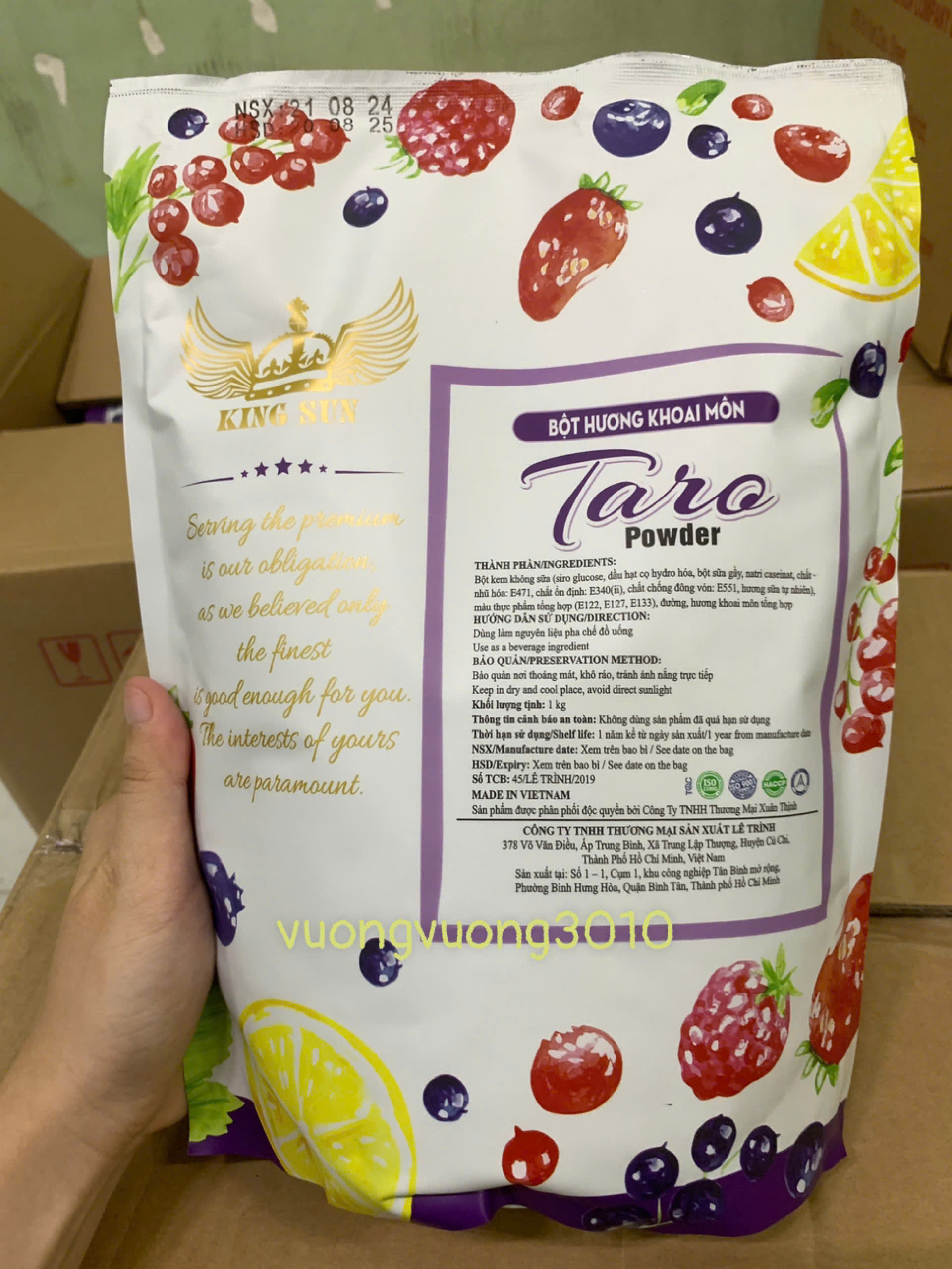 Bột Khoai môn và socola hiệu King pha trà sữa gói 1kg