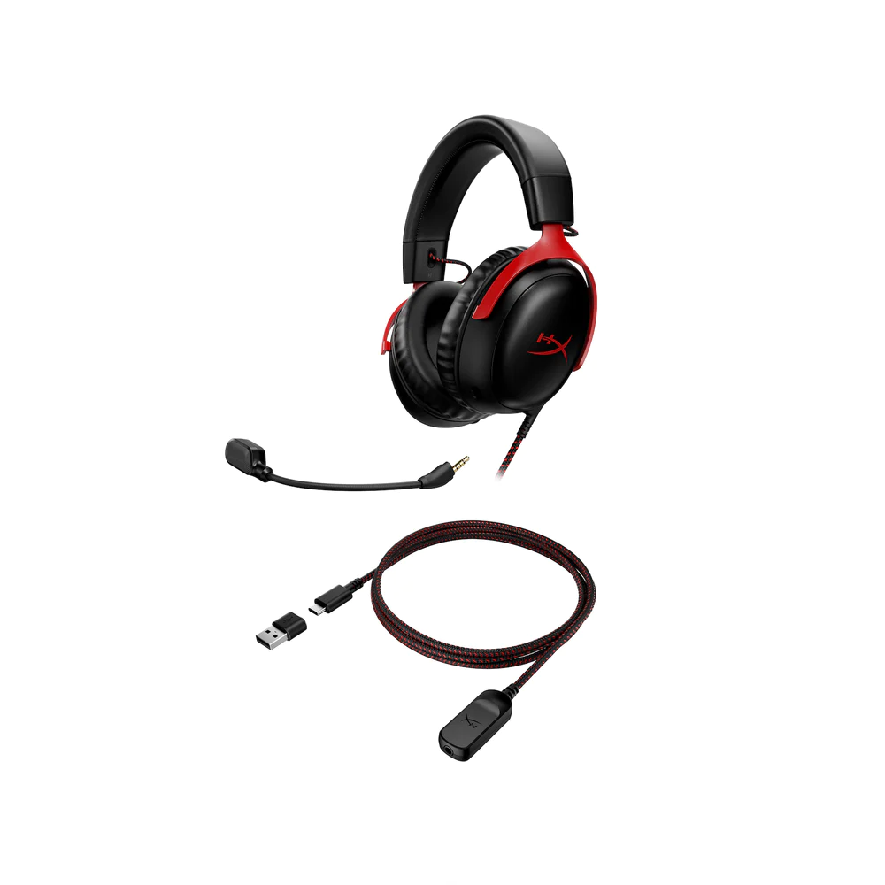 Tai nghe HP HyperX Cloud III (Đen/Đỏ) - Hàng Chính Hãng