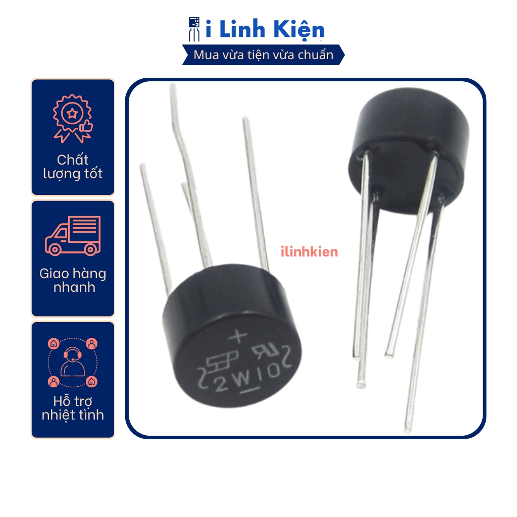 2w10 diode cầu 2a 1000v dip-4 chính hãng sep