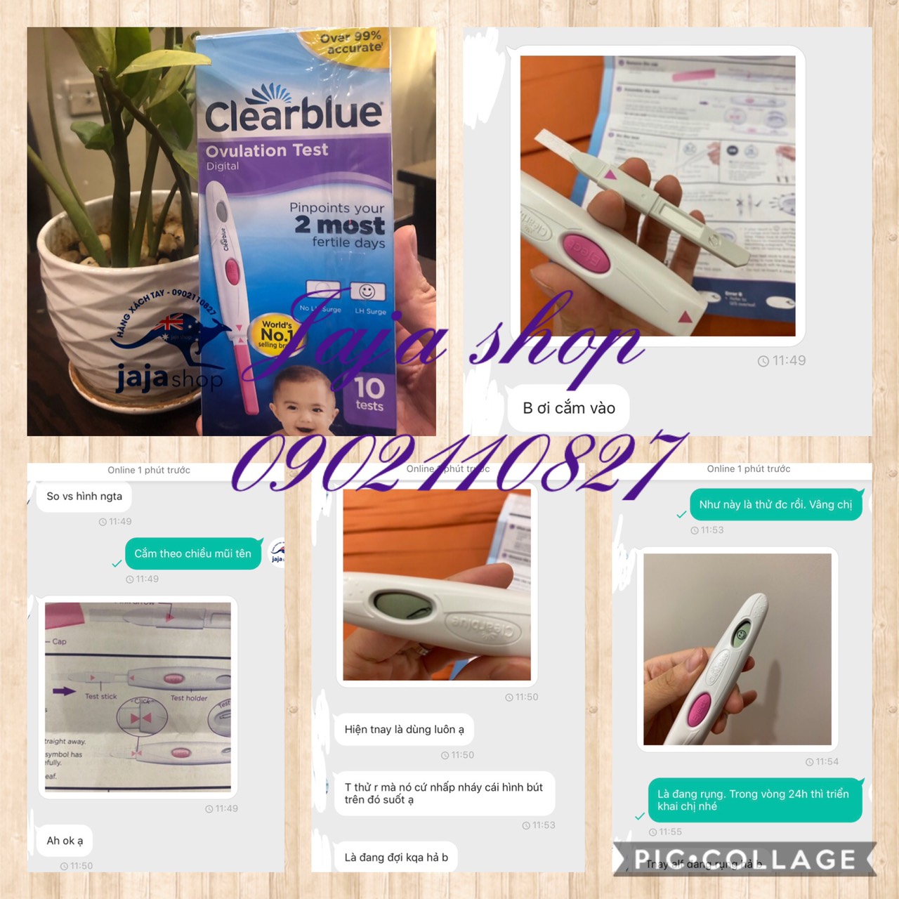 QUE THỬ RỤNG TRỨNG ĐIỆN TỬ CLEARBLUE Úc