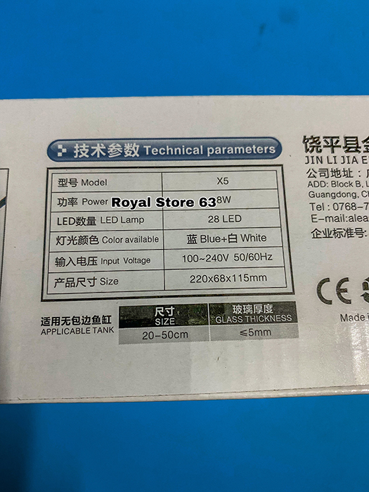 Jeneca X5 đèn led kẹp cho bể cá cảnh thủy sinh