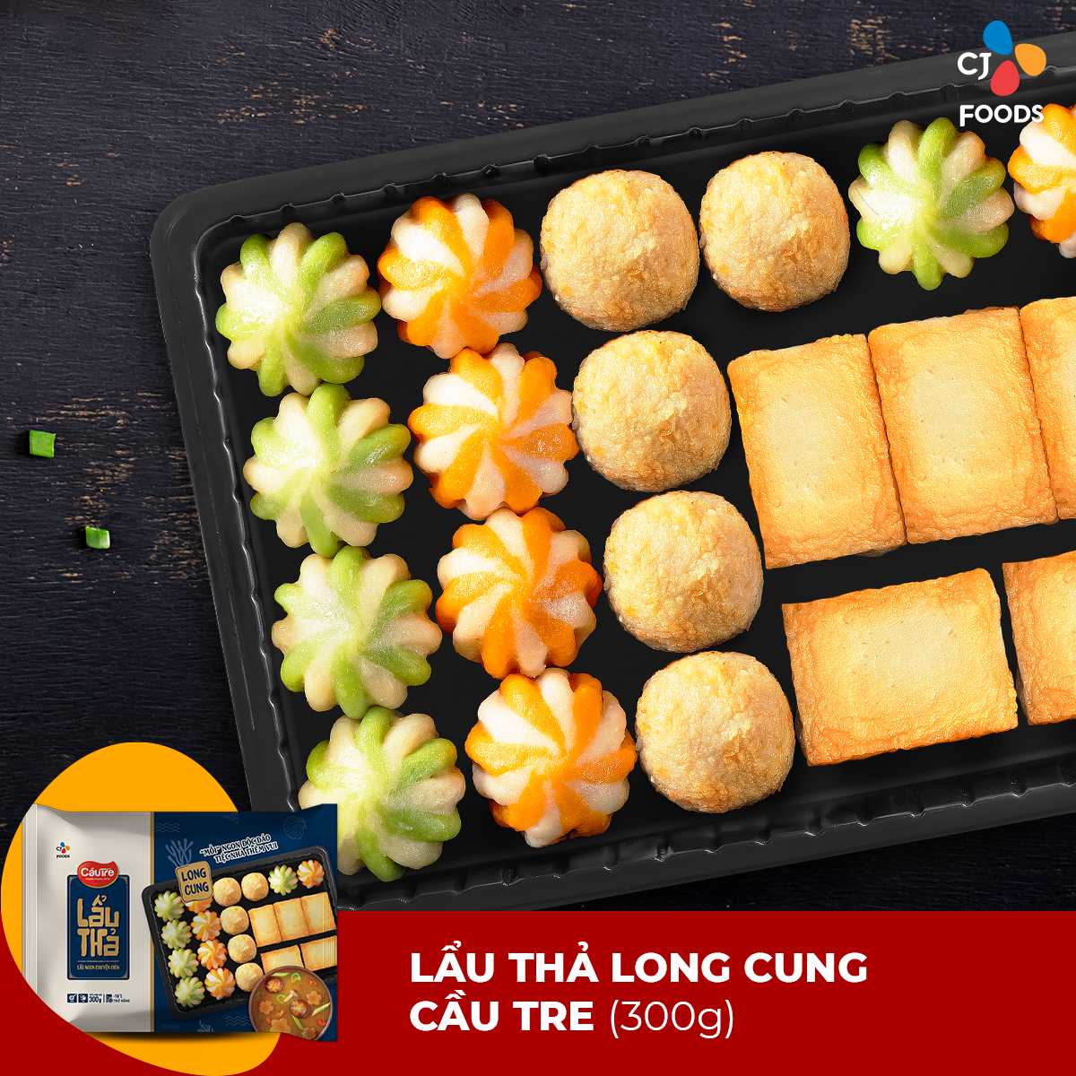 [Hỏa tốc] Viên thả lẩu long cung Cầu Tre 300g