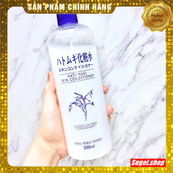 Nước hoa hồng ý dĩ hatomugi 600ml
