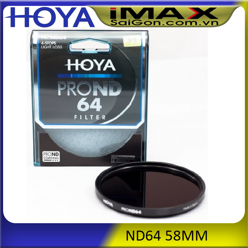 [HCM]Kính lọc Filter Hoya Pro ND64 58mm