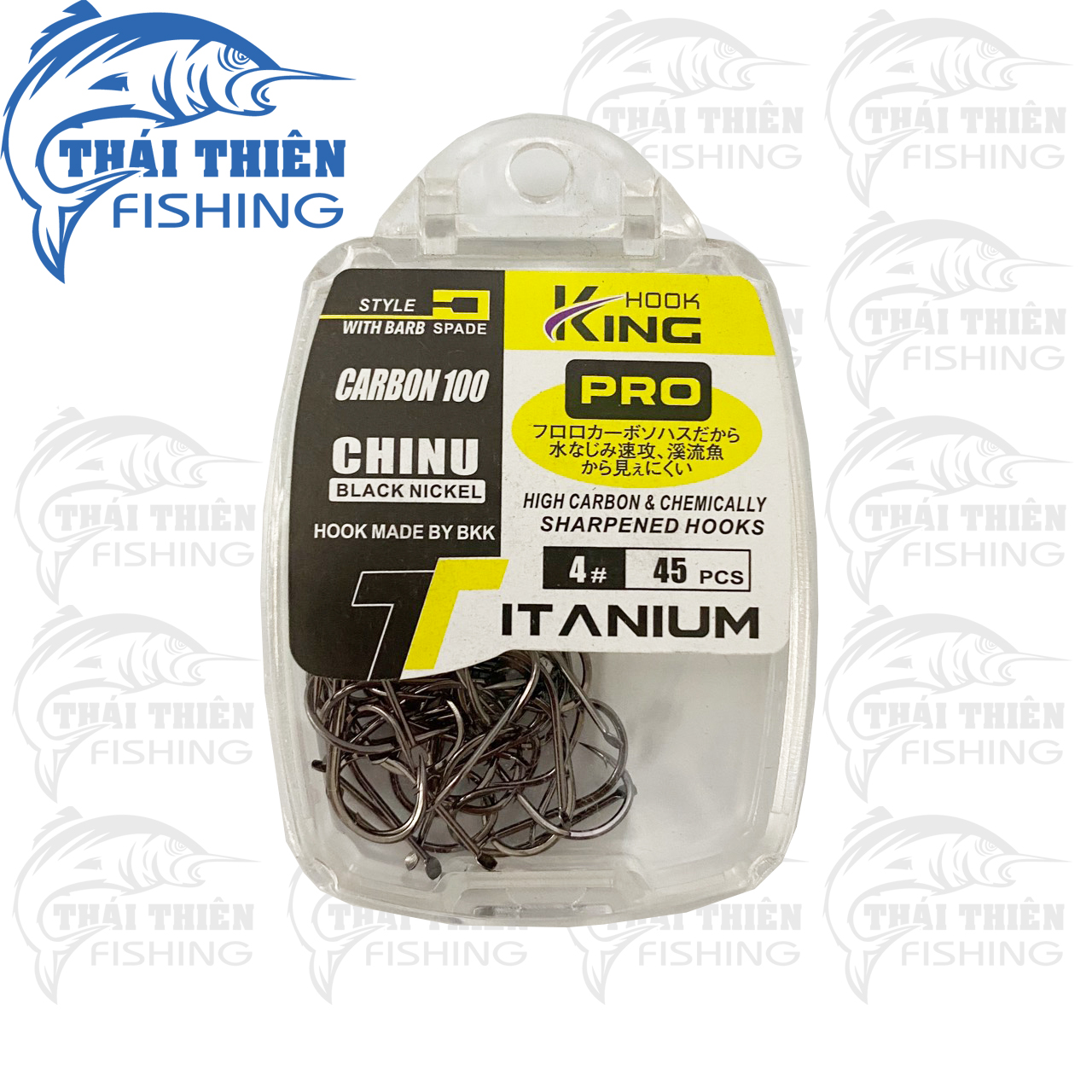 Lưỡi Câu Cá Chinu Kinghook Titanium Carbon 100 Made By Bkk