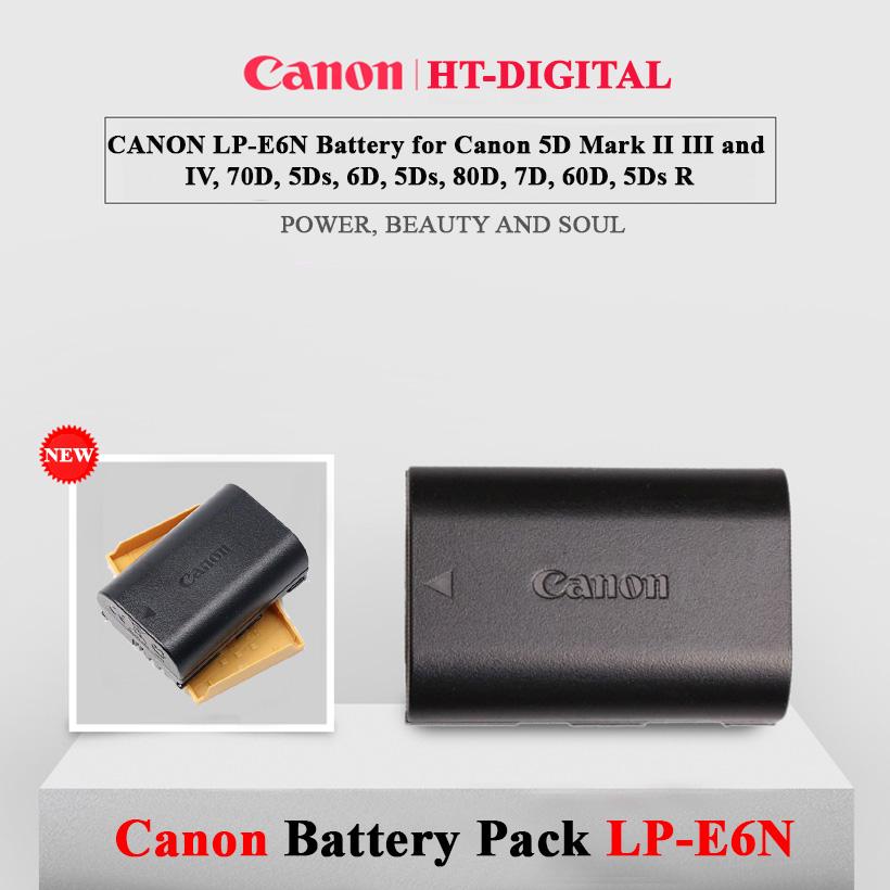 Pin canon lp-e6n cho canon 80d, 70d, 60d, 6d, 5d mark ii iii iv, eos 5ds, 5d2, 5d3, 5dsr, 5d4